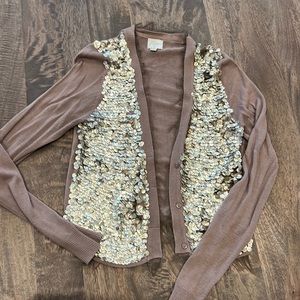 Anthropologie Beaded Cardigan